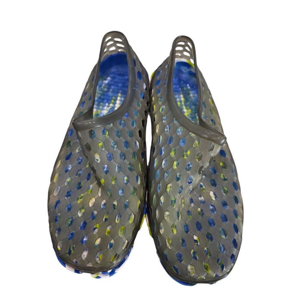 Walmart Mens Water Shoes size 7-8 Green Blue Gray Perforated